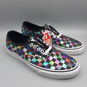 vans ua authentic iridescent suede trainers in white